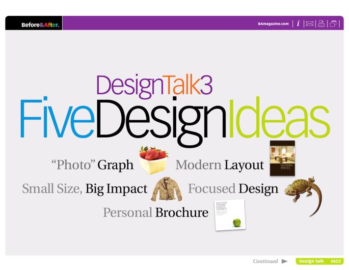 Before & After magazine | 0623 | Design Talk 3: Five Design Ideas