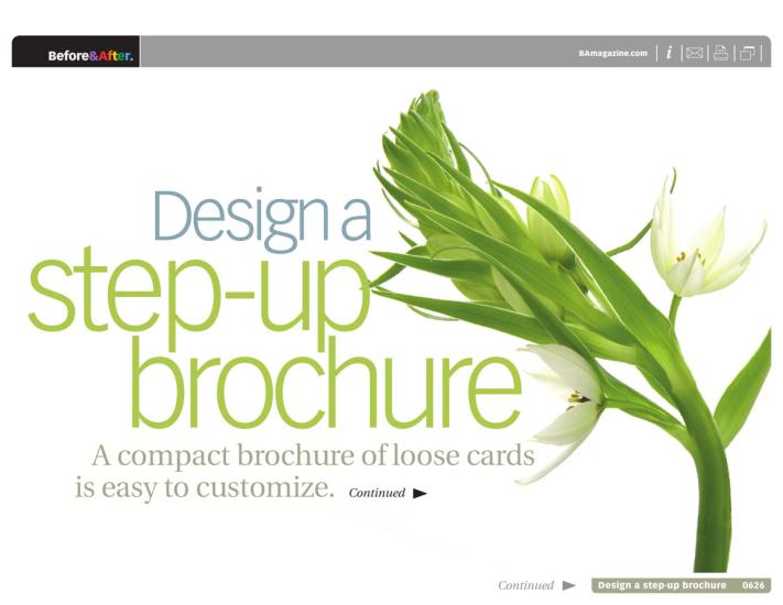 Before & After magazine | 0626 | Design a step-up brochure