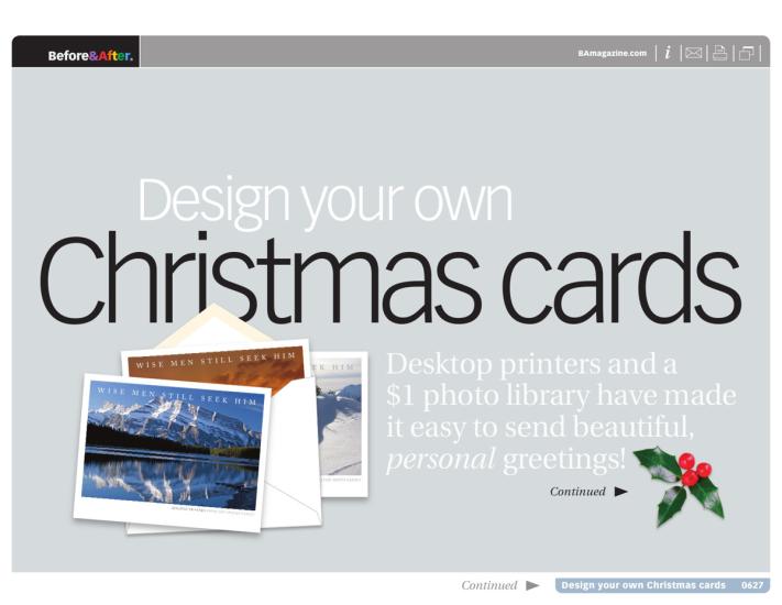Before & After magazine | 0627 | Design your own Christmas cards