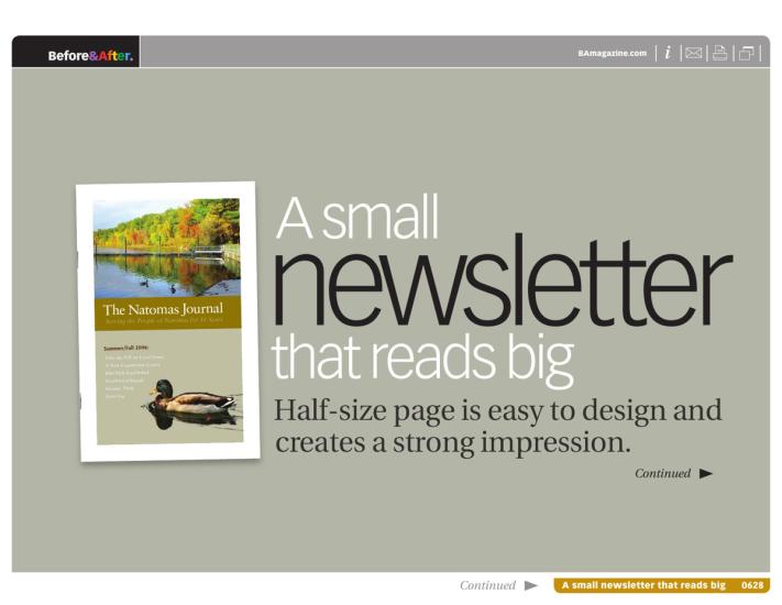 Before & After magazine | 0628 | A small newsletter that reads big