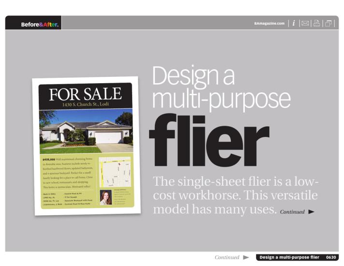 Before & After magazine | 0630 | Design a multi-purpose flier