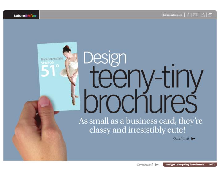 Before & After magazine | 0632 | Design teeny-tiny brochures