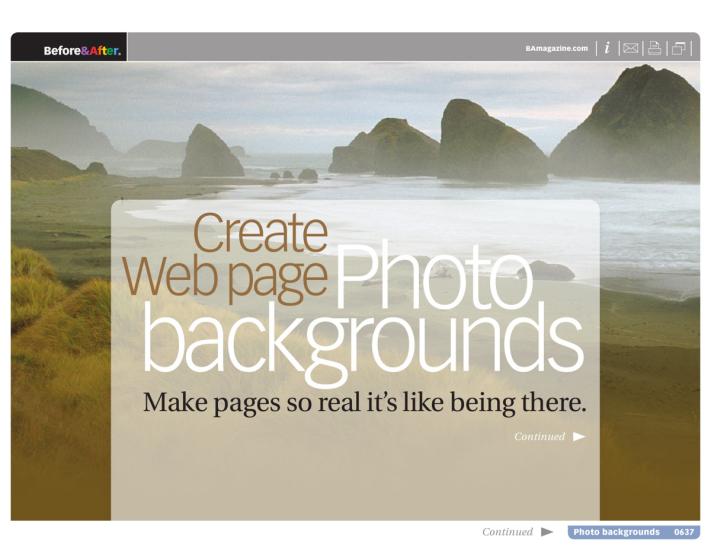 Before & After magazine | 0637 | Create Web page photo backgrounds