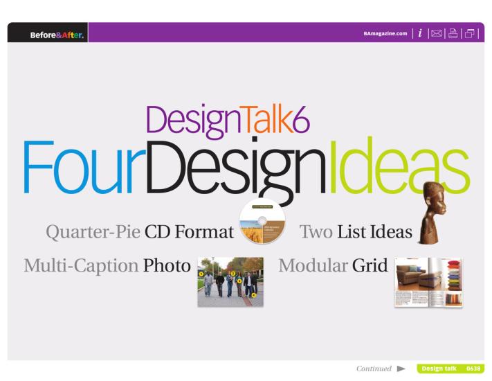 Before & After magazine | 0638 | Design Talk 6: Four Design Ideas