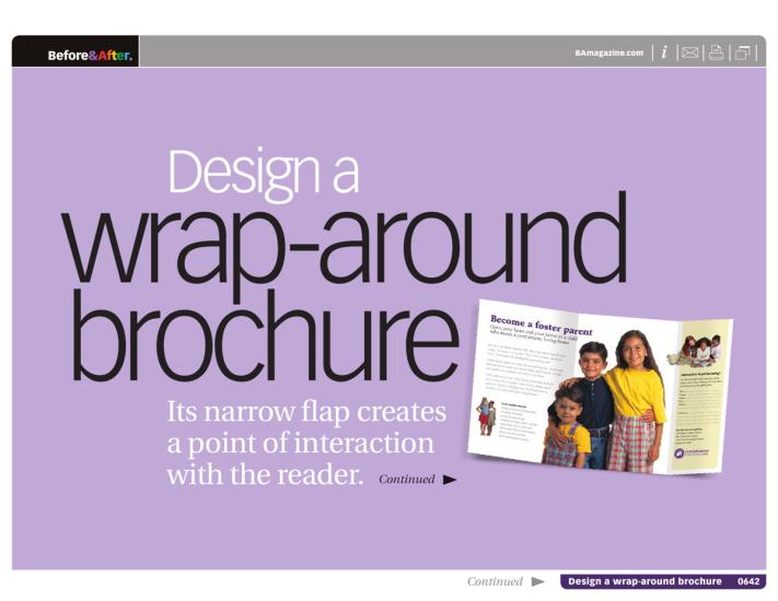 Before & After magazine | 0642 | Design a wrap-around brochure