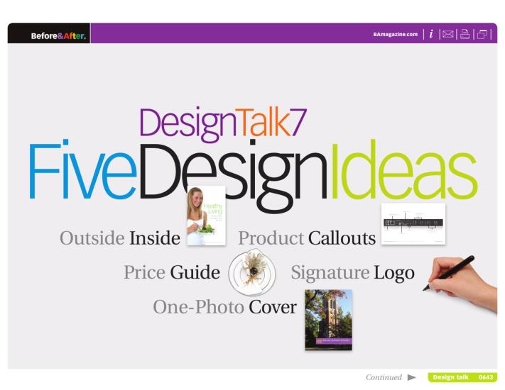 Before & After magazine | 0643 | Design Talk 7: Five Design Ideas