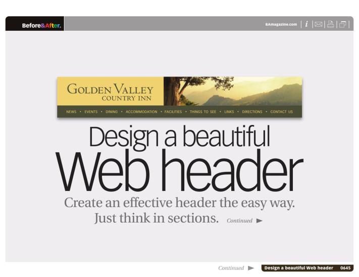 Before & After magazine | 0645 | Design a beautiful Web header
