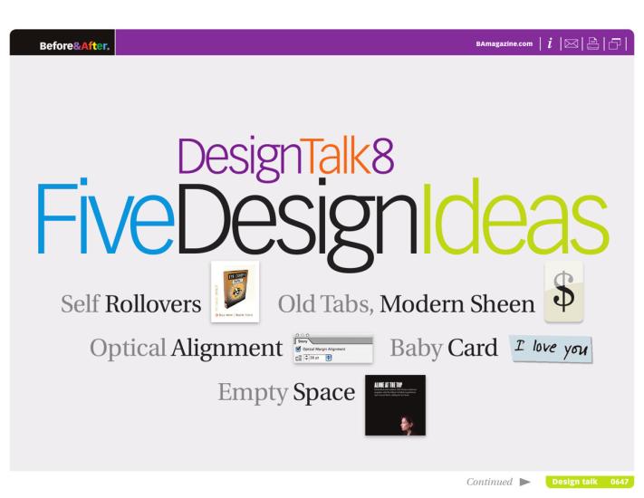 Before & After magazine | 0647 | Design Talk 8: Five Design Ideas