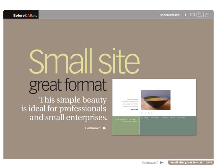 Before & After magazine | 0648 | Small site, great format