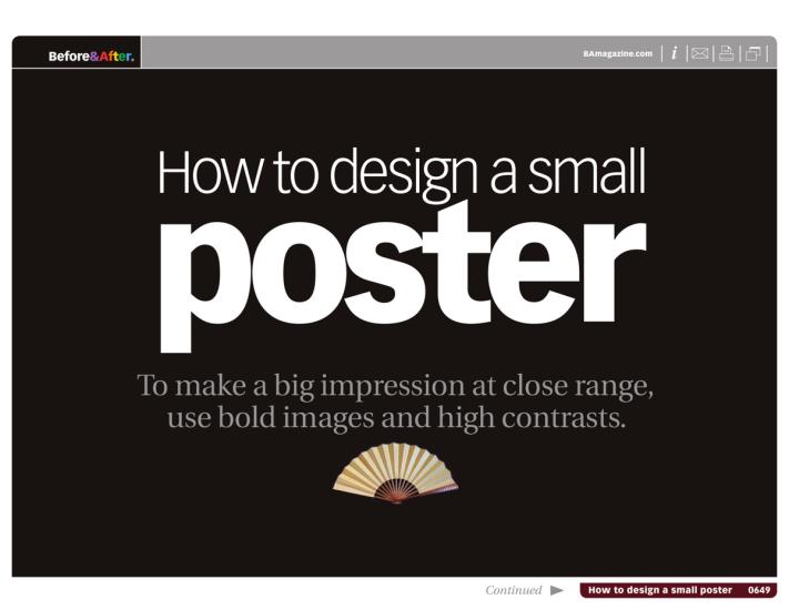 Before & After magazine | 0649 | How to design a small poster