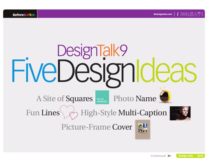 Before & After magazine | 0650 | Design Talk 9: Five Design Ideas