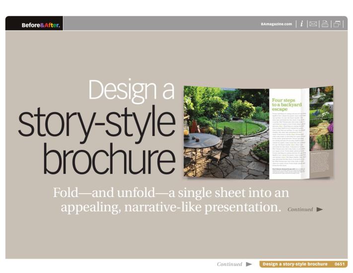 Before & After magazine | 0651 | Design a story-style brochure