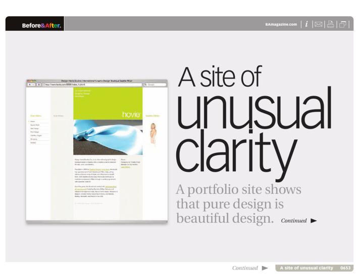 Before & After magazine | 0653 | A site of unusual clarity