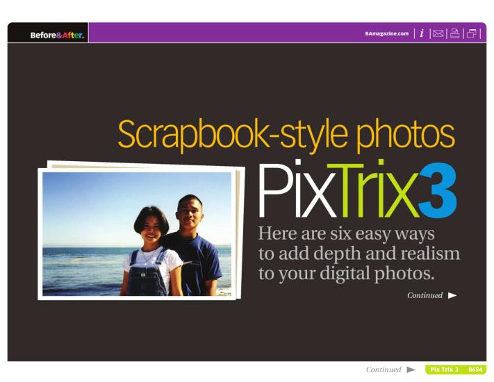 Before & After magazine | 0654 | Pix Trix 3: Scrapbook-style photos
