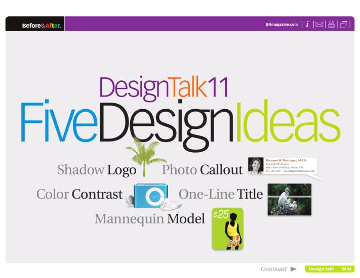 Before & After magazine | 0656 | Design Talk 11: Five Design Ideas