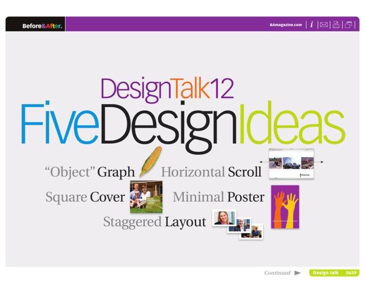 Before & After magazine | 0659 | Design Talk 12: Five Design Ideas